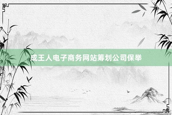 成王人电子商务网站筹划公司保举